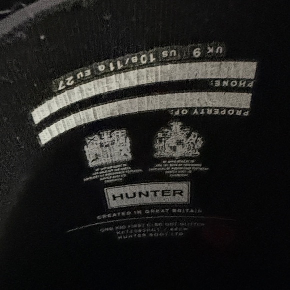 Hunter Kids Black Sparkly glitter Rain Boots - Picture 7 of 7